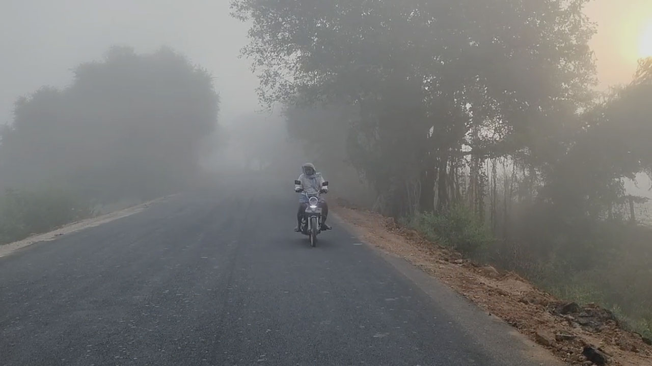 Mulugu Agency: ములుగు ఏజెన్సీలో చలి పంజా.. కమ్మేసిన పొగ మంచు..