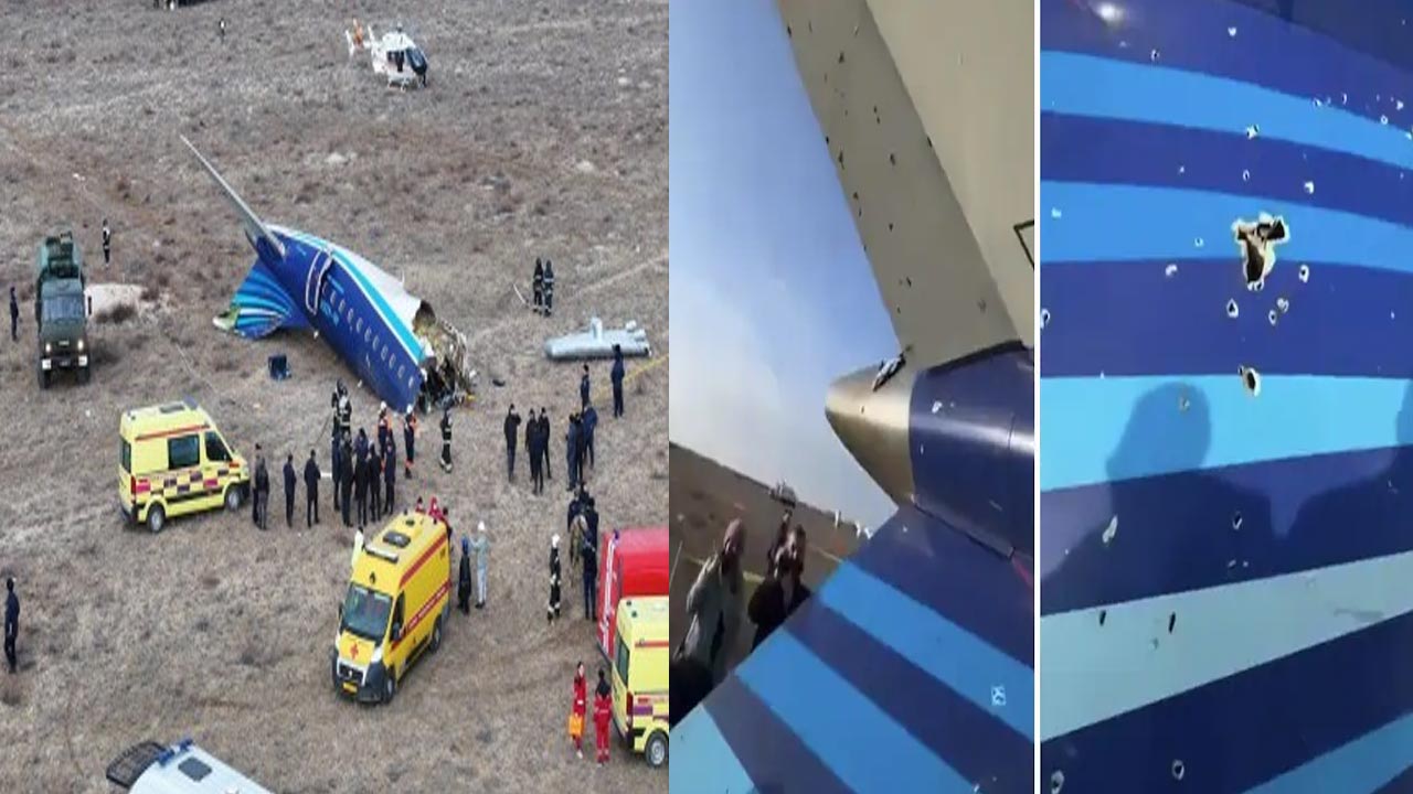 Plane Crash: విమానంపై రంధ్రాలు.. అజర్‌ బైజన్‌ ఎయిర్‌లైన్స్‌ ప్రమాదంలో కుట్రకోణం..?
