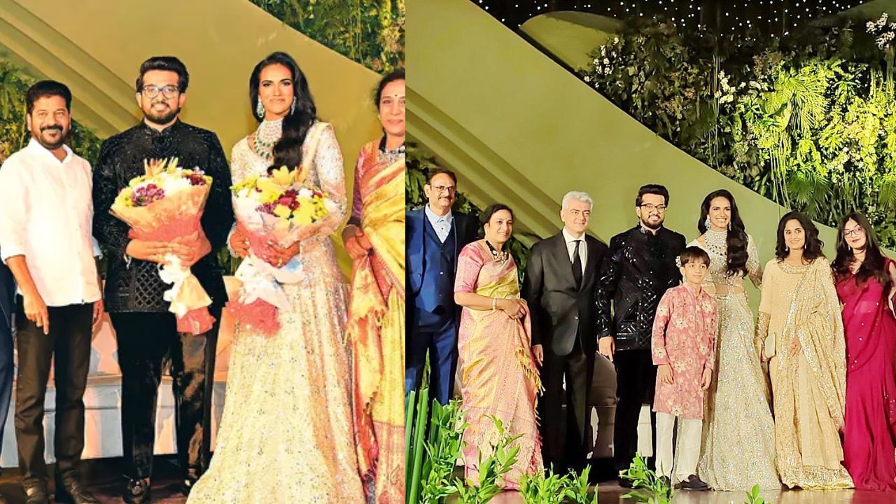 PV Sindhu Reception: కనులవిందుగా సింధు, సాయి రిసెప్షన్.. అతిథులుగా అగ్ర తారలు!