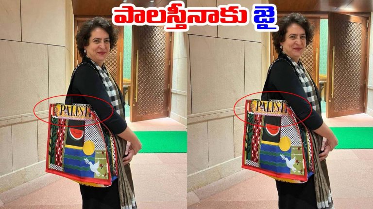 Priyanka Gandhi: పాలస్తీనాకు ప్రియాంక మద్దతు.. ప్రత్యేక బ్యాగ్‌తో హల్‌చల్