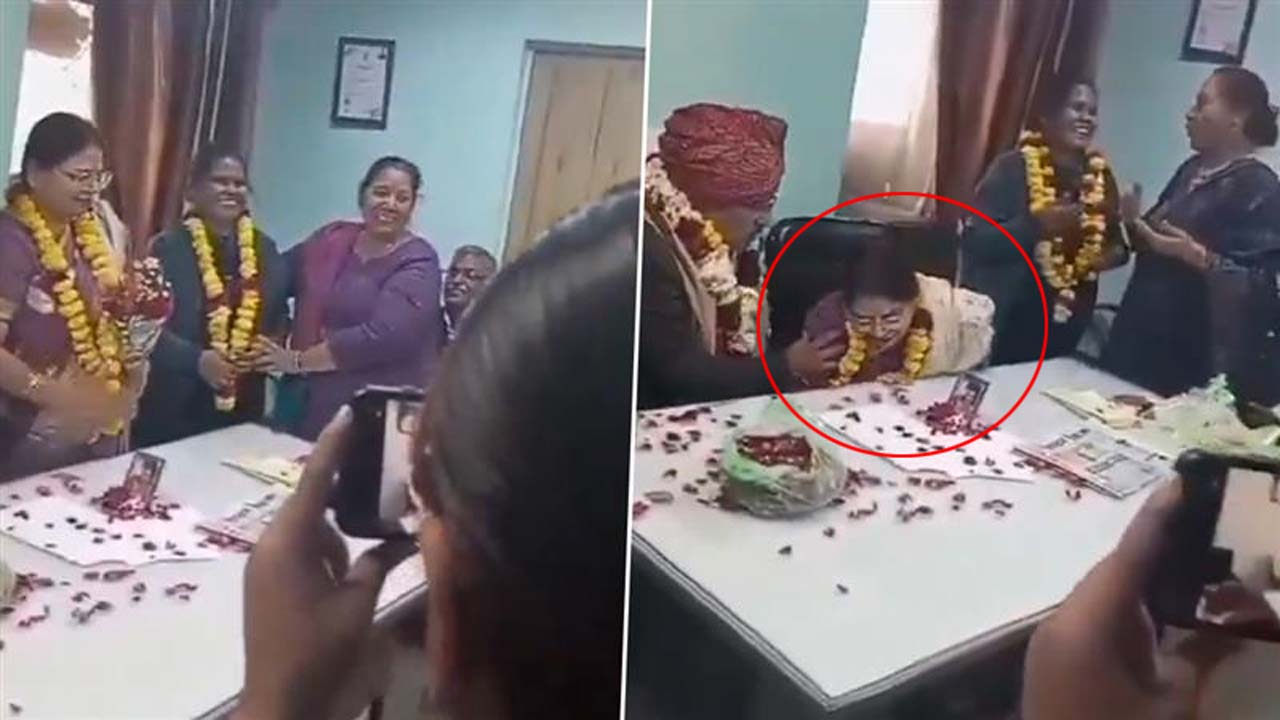 Sudden Death: భర్త రిటైర్మెంట్ పార్టీలో భార్య సడన్ డెత్.. వీడియో వైరల్