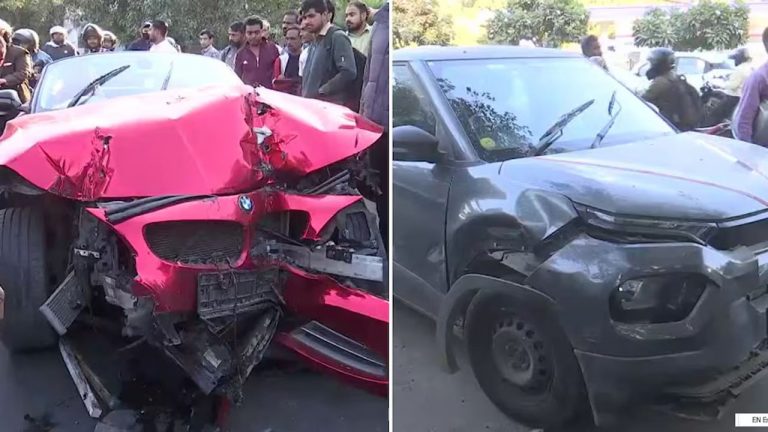 Tata punch-BMW accident: టాటా పంచ్‌ను ఢీకొట్టిన బీఎమ్‌డబ్ల్యూ స్పోర్ట్స్ కారు.. నుజ్జు నుజ్జైన బీఎండబ్ల్యూ!