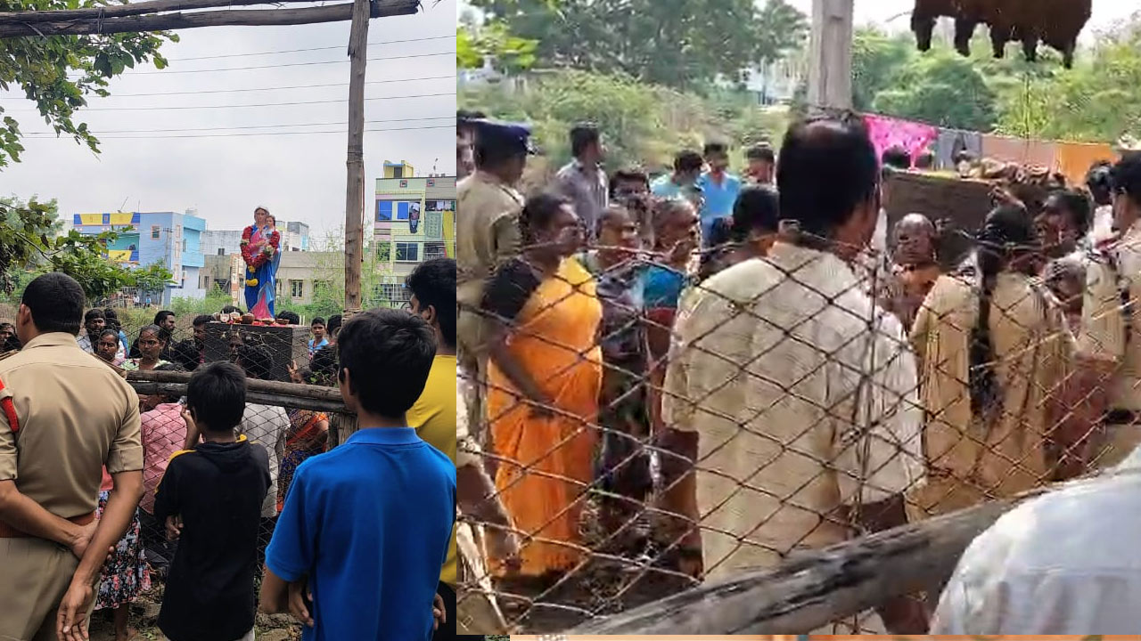 High Tension in Tenali: తెనాలిలోని చంద్రబాబు నాయుడు కాలనీలో ఉద్రిక్తత