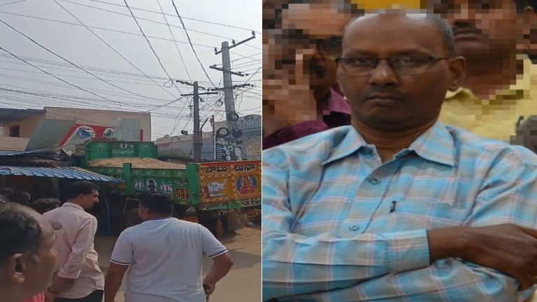 Vizag: బ్రేకులు ఫెయిల్.. షాపులోకి దూసుకెళ్లిన ఇసుక లారీ