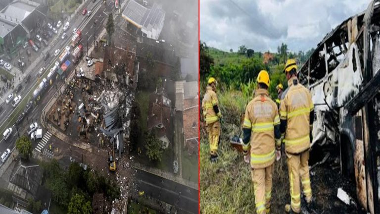 Brazil Plane Crash: ఇళ్లను ఢీకొట్టి కూలిపోయిన విమానం.. ఒకే కుటుంబంలో 10 మంది మృతి