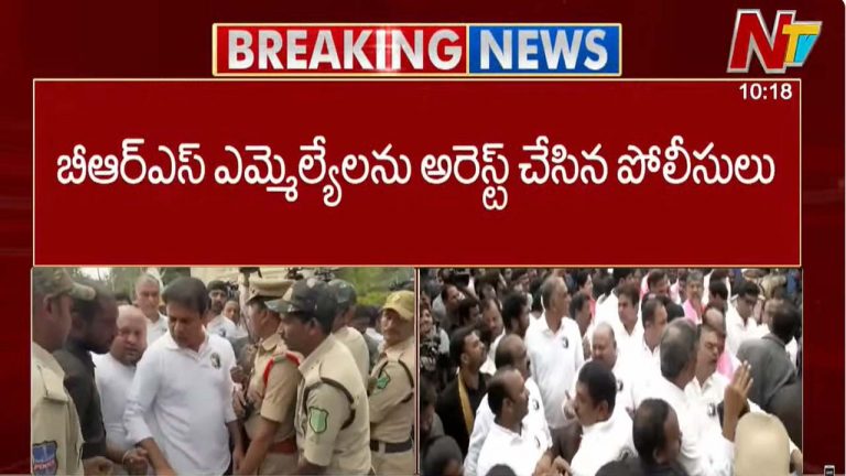 BRS Leaders Arrested: అసెంబ్లీ గేట్టు వద్ద టీషర్ట్‌ రచ్చ.. బీఆర్ఎస్‌ నేతలు అరెస్ట్‌