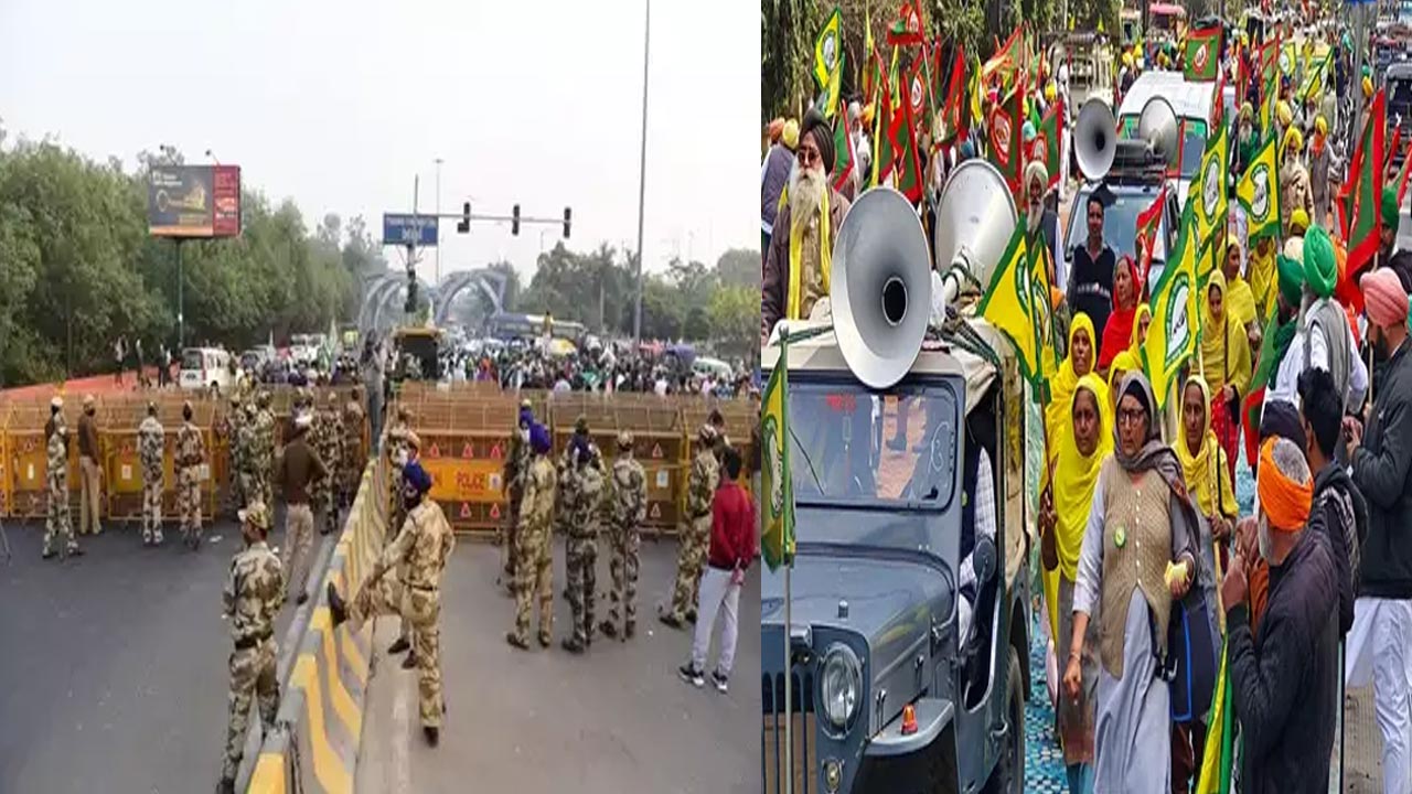 Delhi March: నేటి మధ్యాహ్నం చలో ఢిల్లీకి రైతుల సంఘాల పిలుపు.. సరిహద్దుల్లో ఉద్రిక్తత