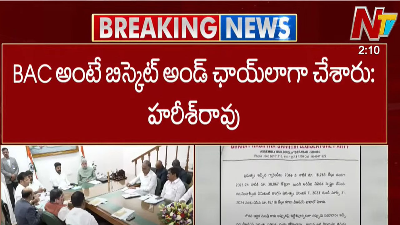 Harish Rao: బీఏసీ అంటే బిస్కెట్ అండ్ చాయ్ లాగా చేశారు.. హరీష్ రావు కీలక వ్యాఖ్యలు