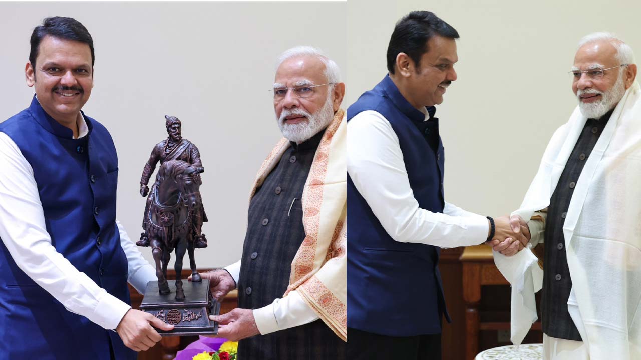 Delhi: ప్రధాని మోడీని కలిసిన మహారాష్ట్ర సీఎం ఫడ్నవిస్.. కేబినెట్ కూర్పుపై చర్చ