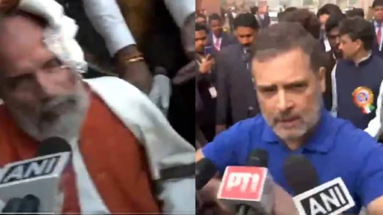 Rahul Gandhi: పార్లమెంట్ వద్ద ఉద్రిక్తత.. బీజేపీ ఎంపీని తోసేసిన రాహుల్ గాంధీ.. తలకు గాయం..