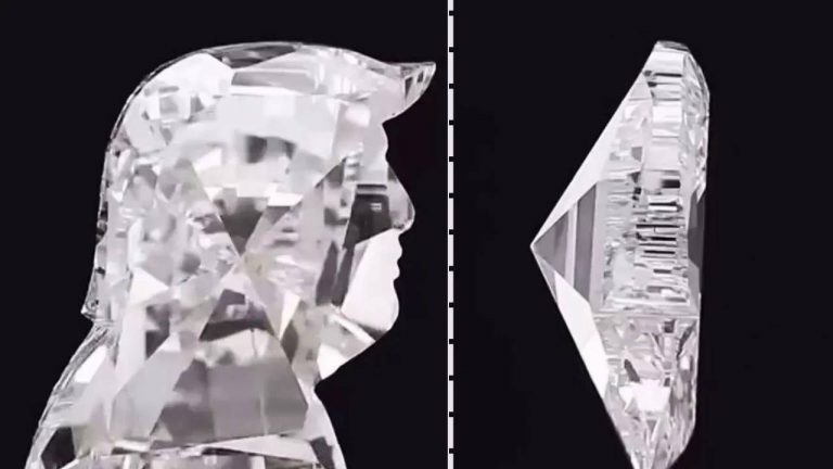 Gujarat : వాట్ ఏన్ ఆర్ట్.. 4.5క్యారెట్ల వజ్రంపై ట్రంప్ చిత్రాన్ని తయారు చేసిన వ్యాపారి.. ధర తెలిస్తే షాకే
