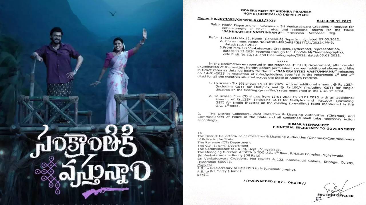 Sankranti ki vastunnam : సంక్రాంతికి వస్తున్నాం సినిమాకు గుడ్ న్యూస్ చెప్పిన ఏపీ ప్రభుత్వం