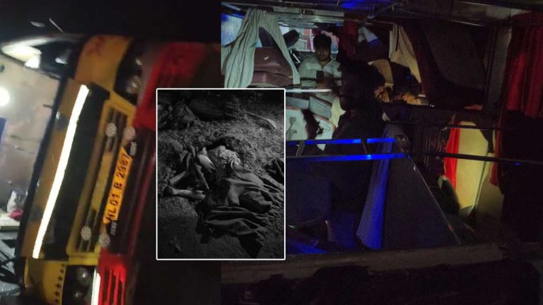 Road Accident: రాజమండ్రి సమీపంలో ట్రావెల్స్‌ బస్సు బోల్తా..