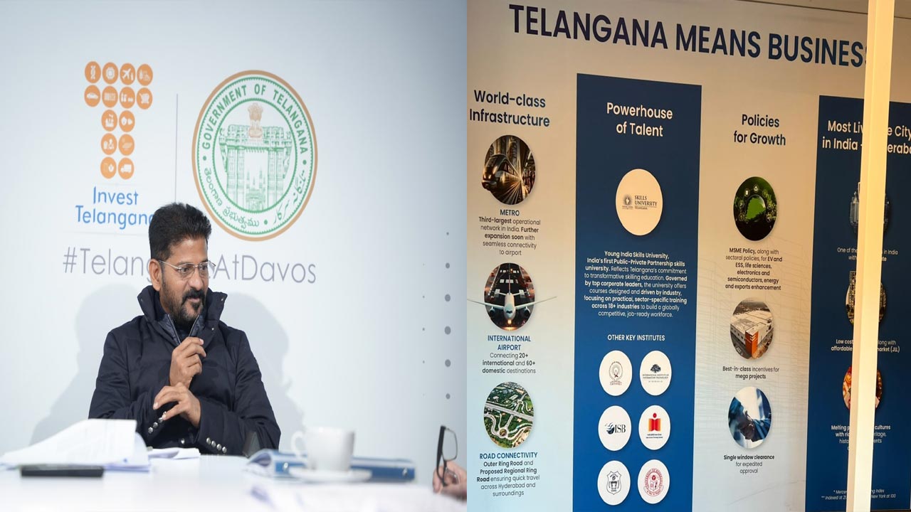 World Economic Forum: దావోస్​ వేదికపై ప్రత్యేక ఆకర్షణగా తెలంగాణ పెవిలియన్​..