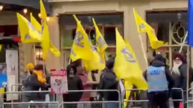 UK: లండన్‌లో ఇండియన్స్ VS ఖలిస్తానీలు.. రాయబార కార్యాలయం ముందు ఉద్రిక్తత..