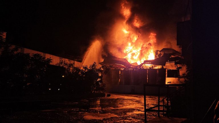 Fire Accident: ఆయిల్ కంపెనీలో భారీ పేలుడు.. ఎగిసిపడ్డ మంటలు