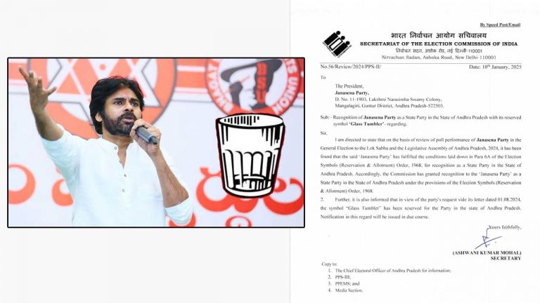 Janasena: జనసేనకు ఎన్నికల సంఘం గుడ్‌న్యూస్‌.. గాజు గ్లాసు గుర్తు రిజర్వ్..