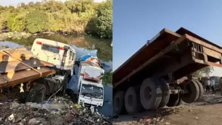 Road Accident: ఘోర రోడ్డు ప్రమాదం.. ట్యాంకర్ ఢీ కొట్టడంతో గుంతలో పడ్డ ఆరు కార్లు..