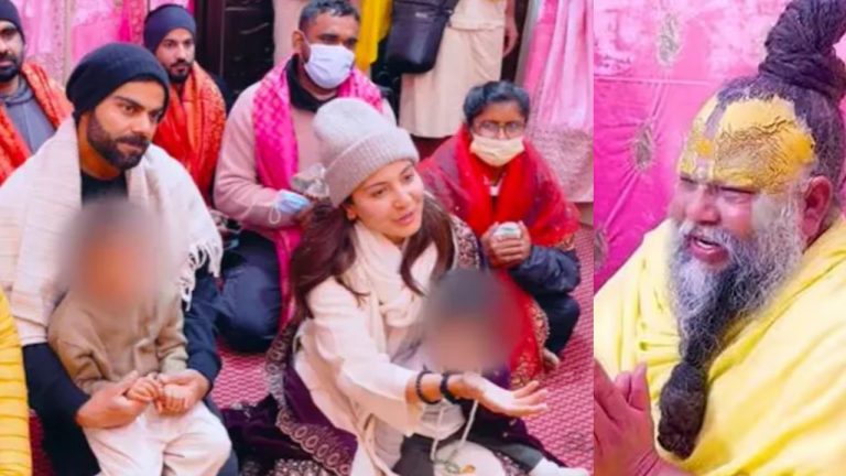 Virat Kohli: కుటుంబం మొత్తంతో సాధువును కలిసిన విరాట్.. వీడియో వైరల్