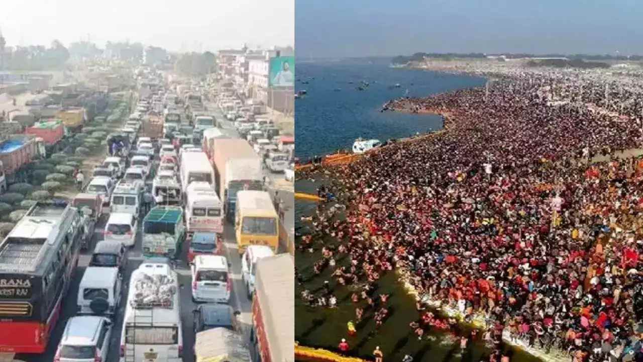 Massive Traffic Jams: ‘‘4 గంటల ప్రయాణానికి 12 గంటల సమయం’’.. కుంభమేళా దారుల్లో ట్రాఫిక్ జామ్..