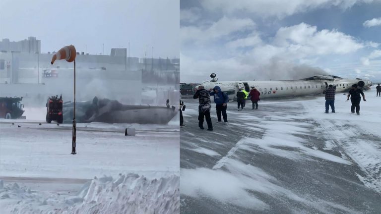 Plane Crash: టొరంటోలో కూలిన విమానం.. 18 మందికి గాయాలు