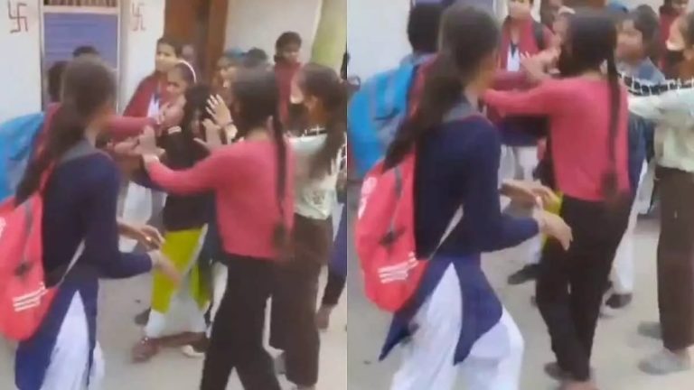Viral Video: బాయ్‌ఫ్రెండ్ విషయంలో రోడ్డుపై గొడవపడ్డ స్కూల్ విద్యార్థినులు