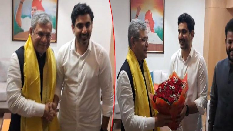 Nara Lokesh: కేంద్ర రైల్వేశాఖ మంత్రి అశ్వినీ వైష్ణవ్⁭ను కలిసిన నారా లోకేష్