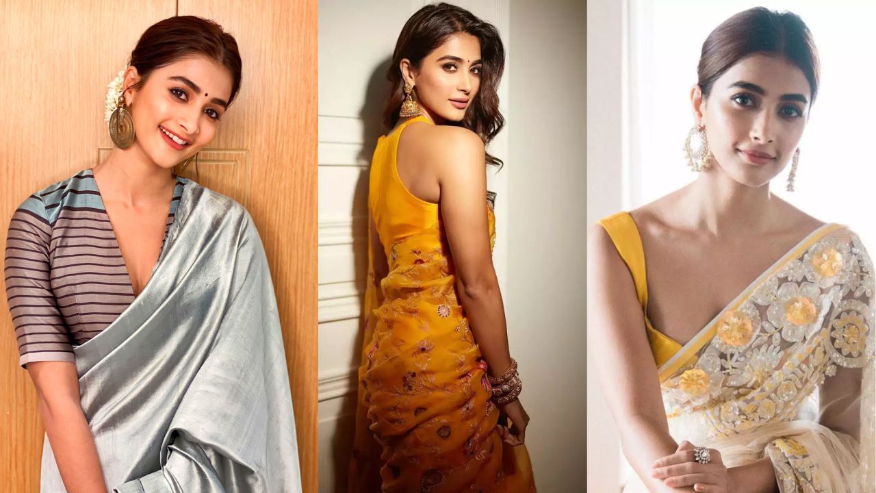 Pooja Hegde : చీరకట్టులో రెట్రో లుక్ లో మెరుస్తోన్న జిగేల్ రాణి