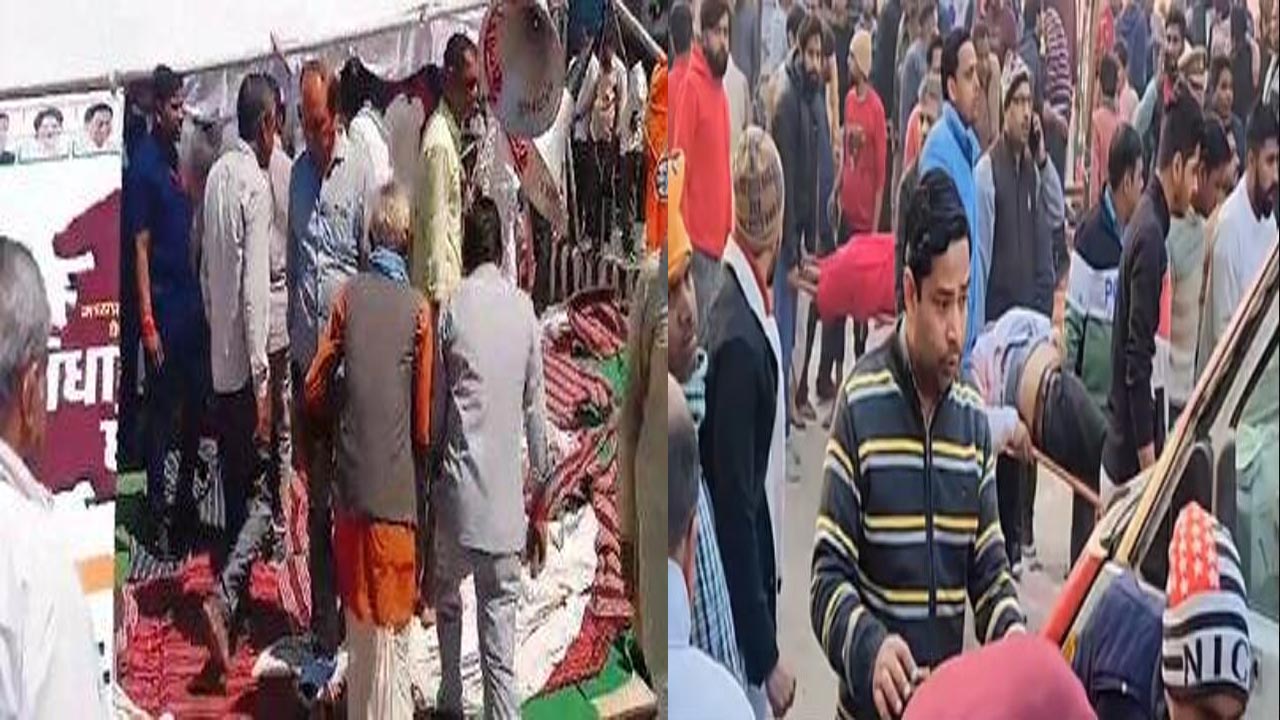 Bhopal: కాంగ్రెస్ నిరసన కార్యక్రమంలో అపశృతి.. వేదిక కూలి ఏడుగురికి గాయాలు