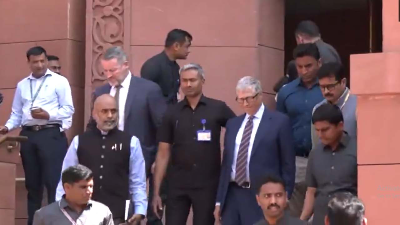 Former Microsoft CEO Bill Gates visits Delhi Parliament