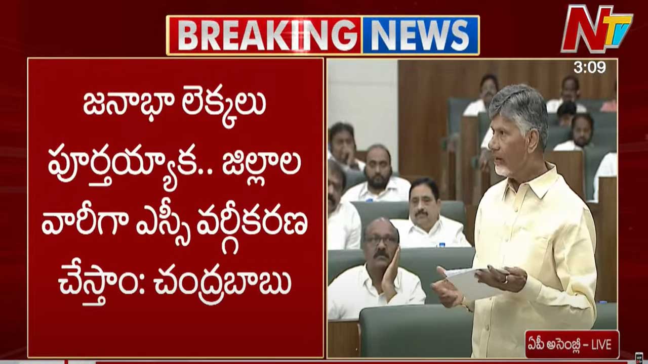 CM Chandrababu: జనాభా లెక్కలు పూర్తయ్యాక.. జిల్లాల వారీగా ఎస్సీ వర్గీకరణ చేస్తాం..