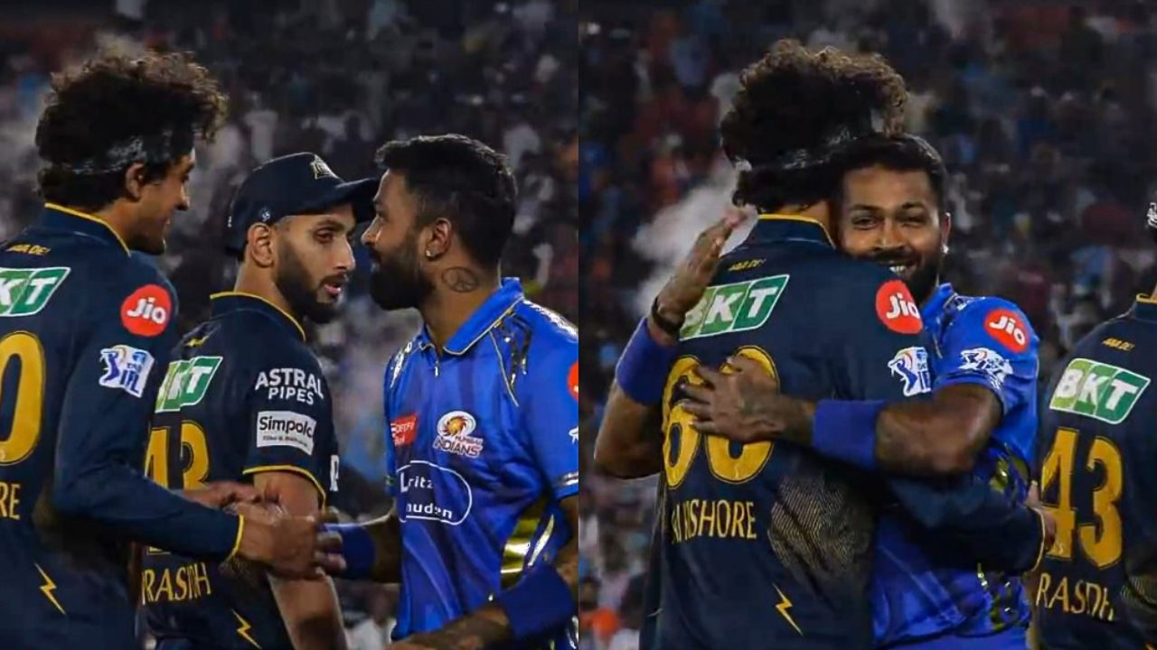GT vs MI: హార్దిక్ పాండ్యా అతి.. ముందు దూషించి, ఆపై హగ్‌!