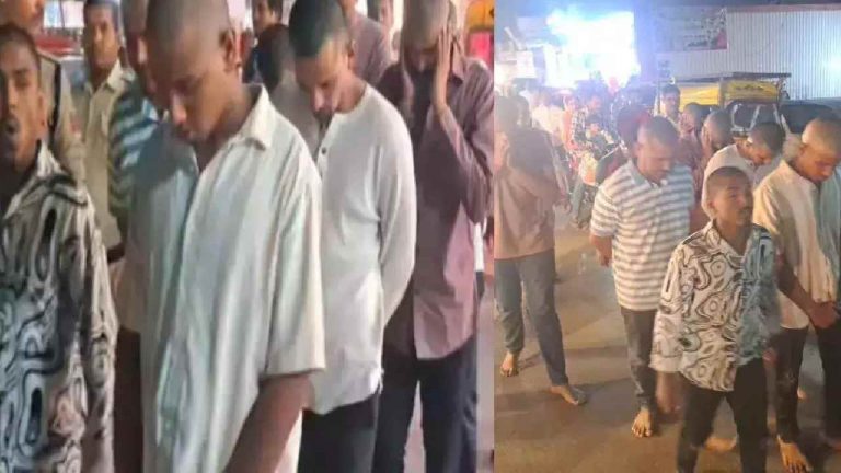 MP: ఛాంపియన్స్ ట్రోఫీ విజయోత్సవాల్లో ఘర్షణ.. నిందితులకు గుండు గీయించి, ఉరేగించిన పోలీసులు..