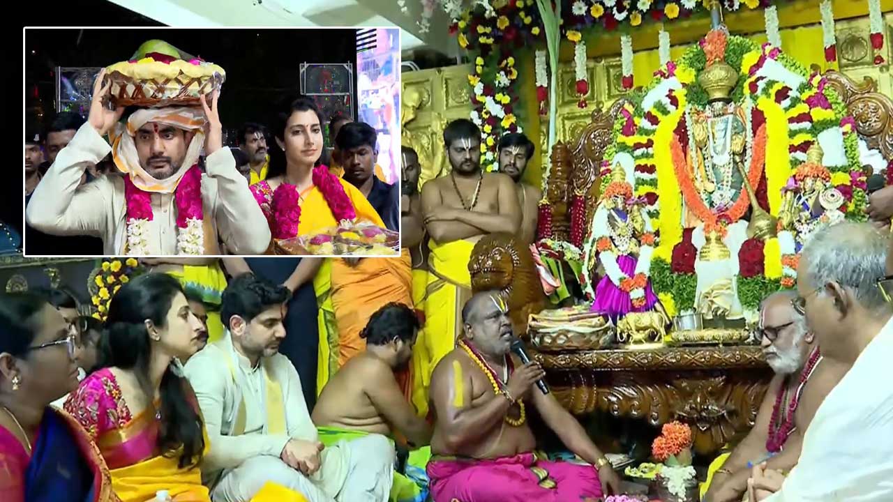 Nara Lokesh: మంగళగిరి శ్రీ లక్ష్మీ నరసింహస్వామి బ్రహ్మోత్సవాలు.. పాల్గొన్న లోకేష్‌ దంపతులు