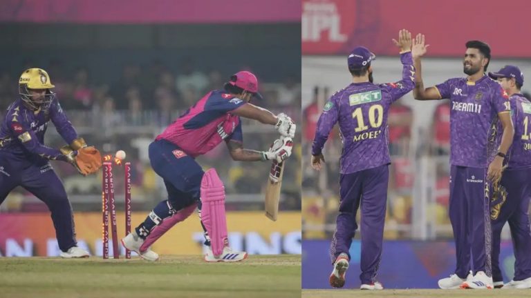 RR vs KKR: సమిష్టిగా రాణించిన కోల్‌కతా నైట్‌రైడర్స్‌ బౌలర్లు.. తక్కువ పరులకే పరిమితమైన ఆర్ఆర్