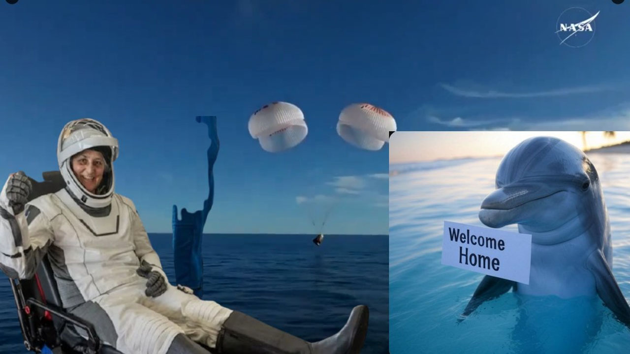 Sunita Williams Welcomed by Dolphins as SpaceX Capsule Lands in Florida