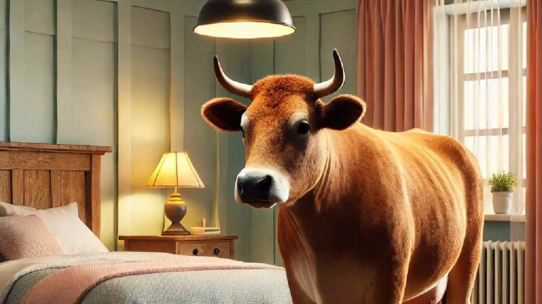 Viral Video: బెడ్రూంలోకి ఆవు, ఎద్దు.. కప్‌బోర్డులో చిక్కుకున్న మహిళ.. వైరల్ వీడియో..