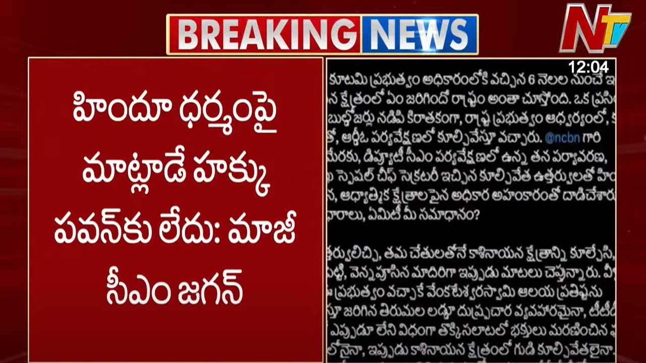 YS Jagan: హిందూ ధర్మంపై మాట్లాడే హక్కు పవన్⁬కు లేదు..