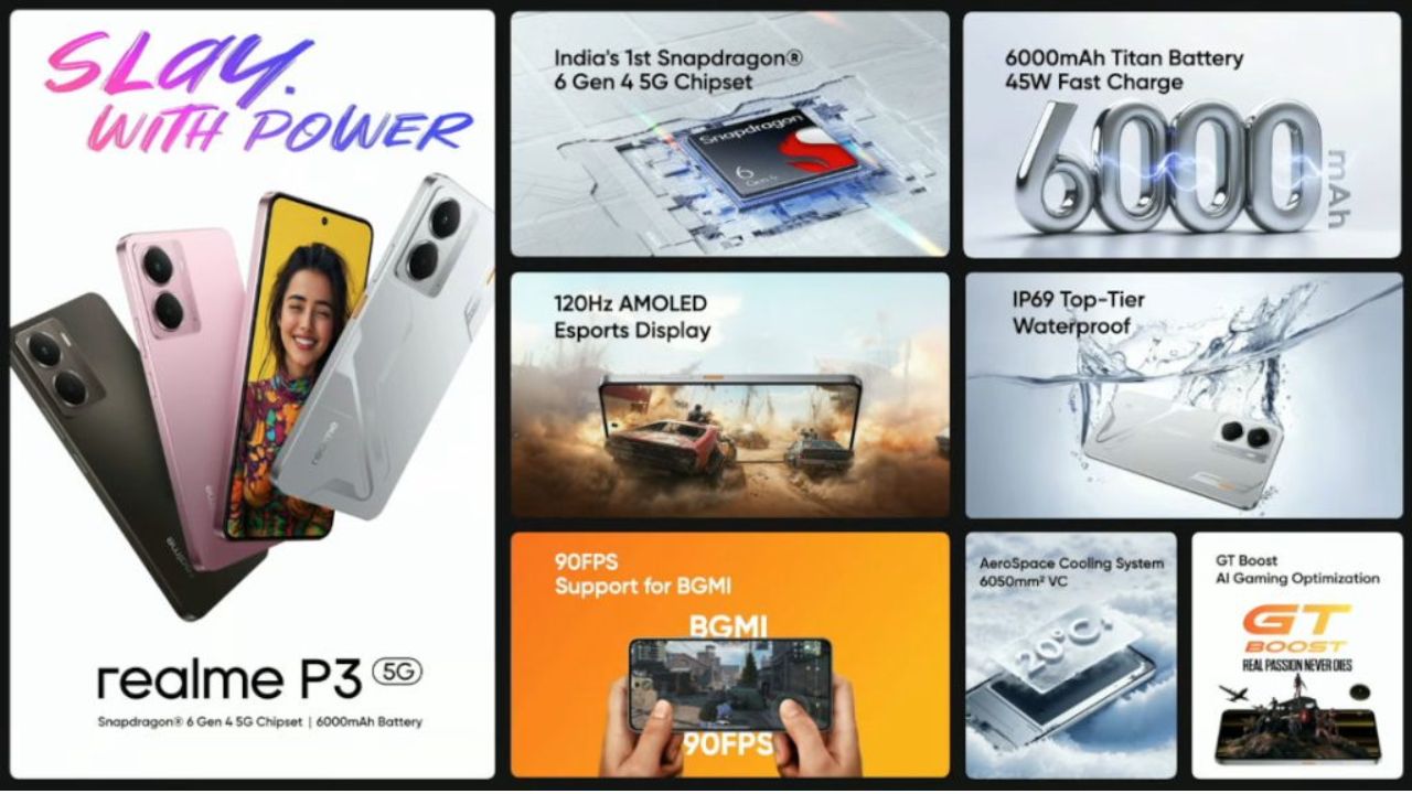 Realme P3 5G: 50MP కెమెరా, 6.67-అంగుళాల HD+ డిస్‌ప్లేతో వచ్చేసిన రియల్‌మీ కొత్త ఫోన్