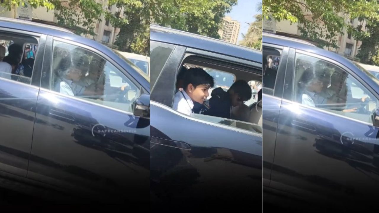 School Kid Drives Mahindra XUV700, Video Goes Viral