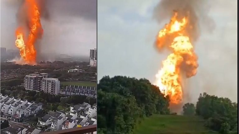 Malaysia: మలేషియాలో భారీ విస్ఫోటనం.. గ్యాస్ పైప్‌లైన్ నుంచి ఎగిసిపడుతున్న మంటలు