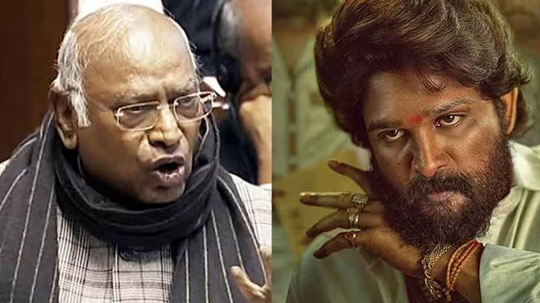 Mallikarjun Kharge: రాజ్యసభలో ఇంట్రెస్టింగ్ సీన్.. మల్లికార్జున్‌ ఖర్గే నోట ‘పుష్ప’ డైలాగ్