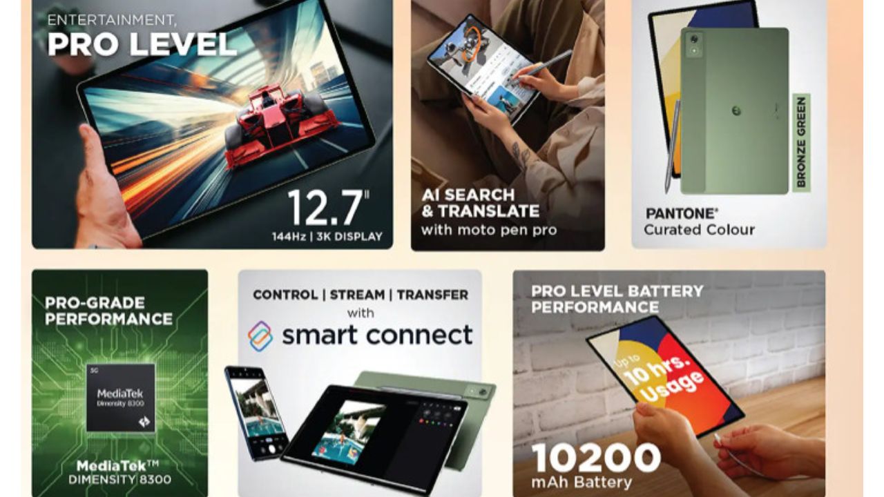 Moto Pad 60 Pro: 12.7-అంగుళాల ఎల్సీడీ స్క్రీన్, 3K రిజల్యూషన్⁭తో వచ్చేస్తున్న మోటో ప్యాడ్ 60 ప్రో ట్యాబ్లెట్