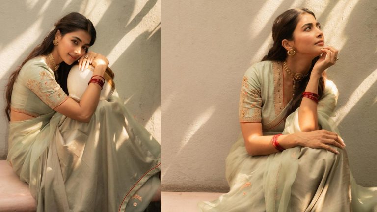 Pooja Hegde : జాలి లాంటి చీరలో పూజాహెగ్డే అందాల ఫోజులు