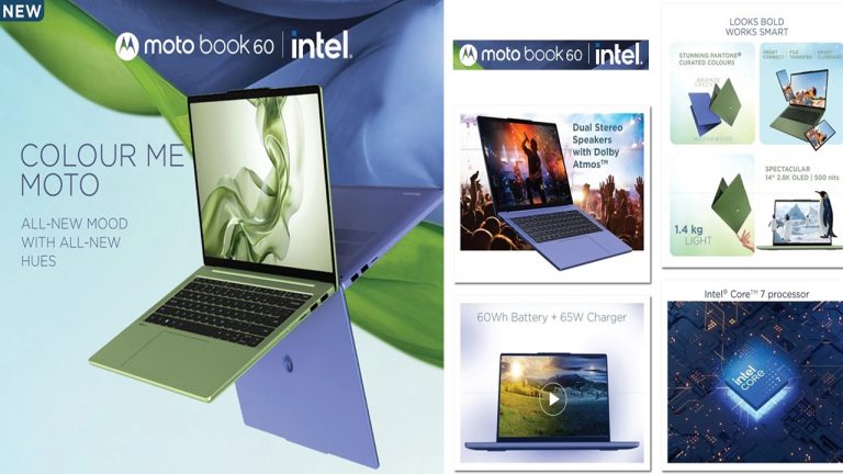Moto Book 60 Laptop: 14-అంగుళాల డిస్ప్లే, ఇంటెల్ కోర్ 7 ప్రాసెసర్⁭తో విడుదలకు సిద్దమైన మోటో బుక్ 60