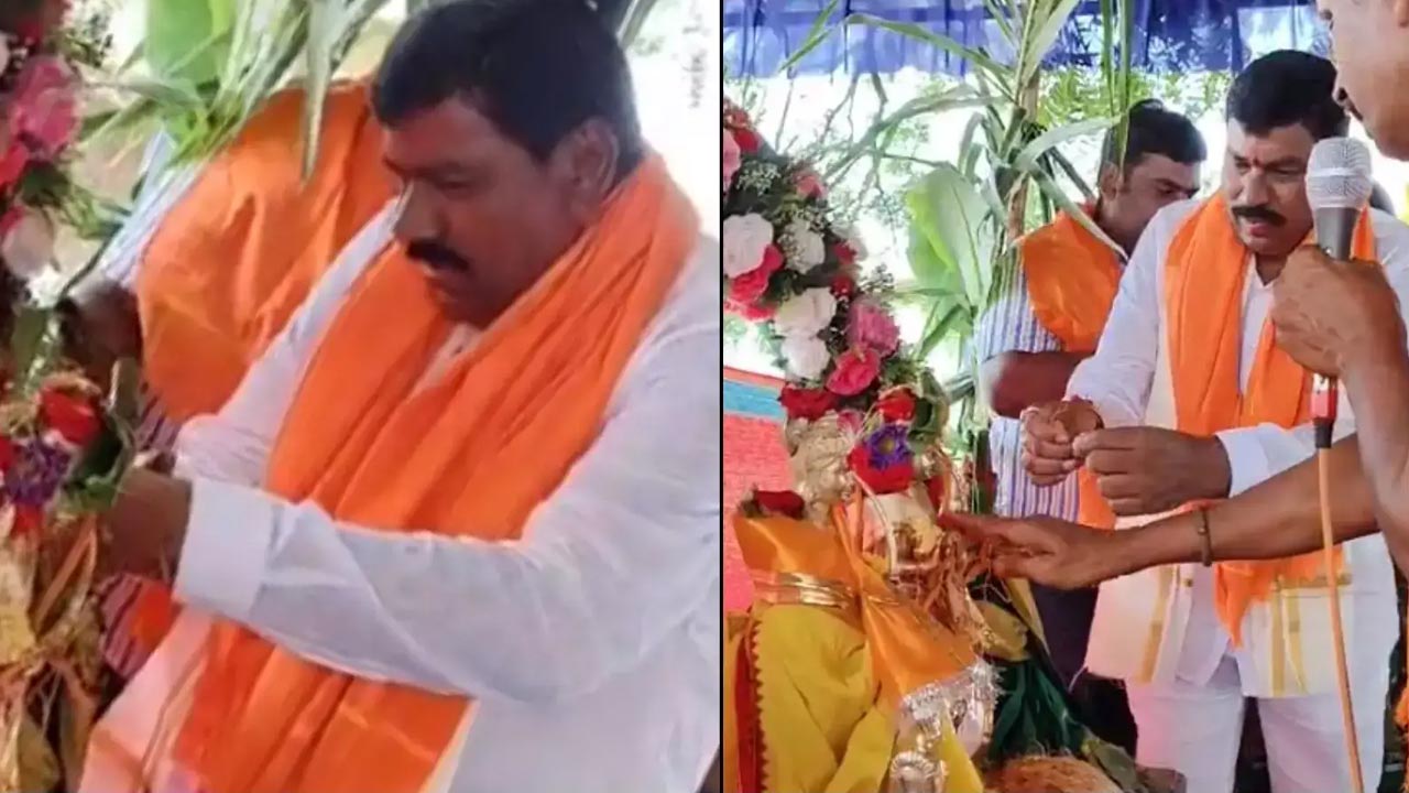 MLA Virupakshi: సీతమ్మకి తాళి కట్టిన ఎమ్మెల్యే విరుపాక్షి.. మండిపడుతున్న భక్తులు