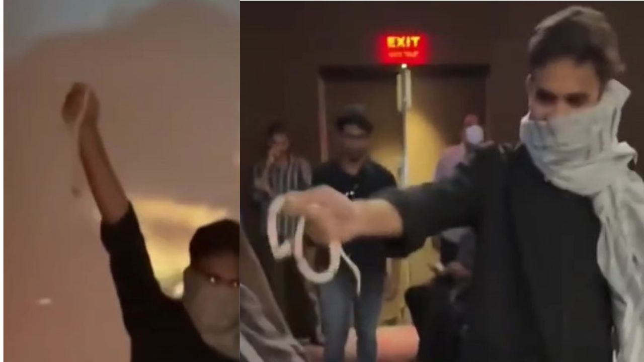 Khaleja Re Release: అరె ఏంట్రా ఇది.. సినిమా హాలులోకి పామును పట్టుకొచ్చిన మహేష్ అభిమాని..!