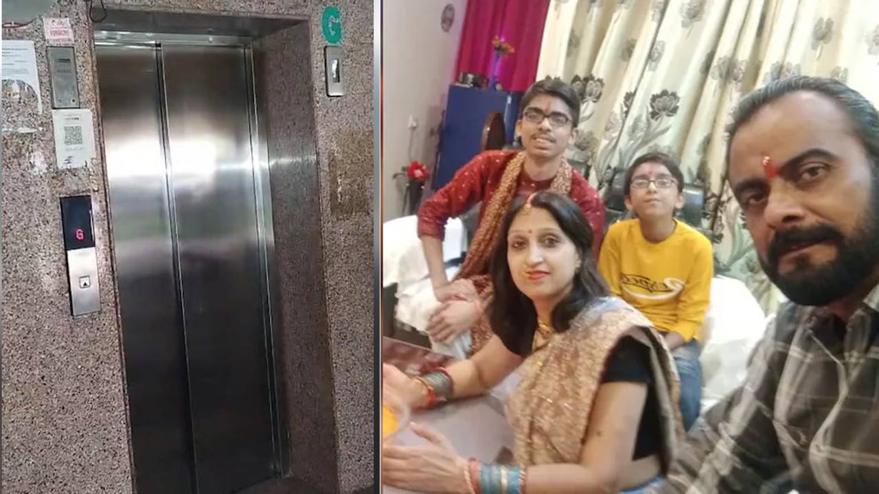 MP: లిఫ్ట్‌లో ఇరుక్కున్న కొడుకు.. భయాందోళనతో తండ్రి మృతి