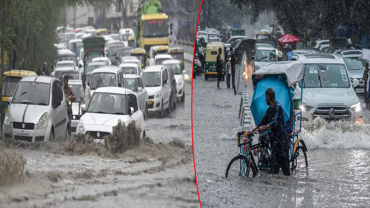 Delhi Rains: ఢిల్లీని ముంచెత్తిన వర్షం.. చెరువులను తలపిస్తున్న రోడ్లు..
