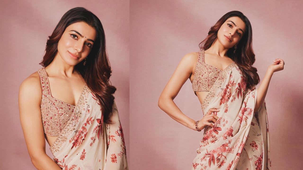 Samantha : చీరలో సమంత హొయలు.. ఆ ఫోజులు చూశారా..